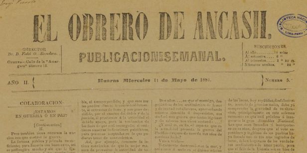 El Obrero de Áncash (Huaraz,&nbsp;[1880]-[1881])