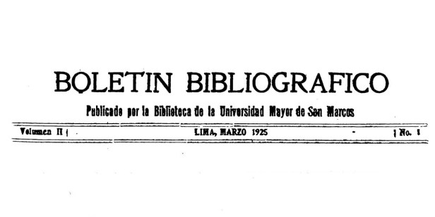 Boletín Bibliográfico (Lima,&nbsp;1923-1966)