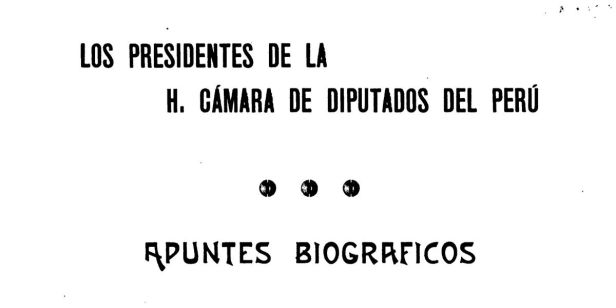 «Los presidentes de la H. Cámara de Diputados del Perú» por Luis Varela Orbegoso (Lima,&nbsp;1916)