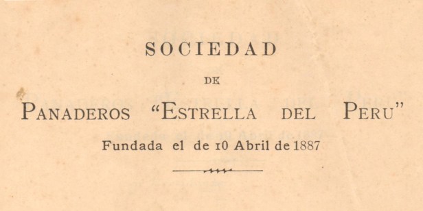 Libros de actas y oficios de la Federación de Obreros Panaderos Estrella del Perú (Lima,&nbsp;1887-1939)