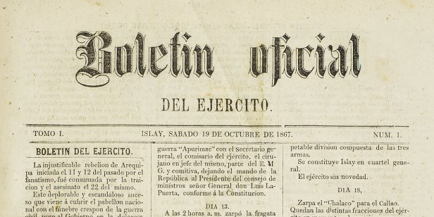 Boletín Oficial del Ejército (Islay, Sachaca, Arequipa,&nbsp;1867)